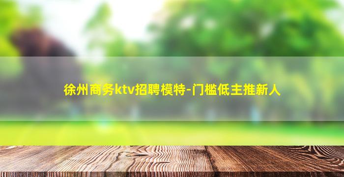 徐州商务ktv招聘模特-门槛低主推新人